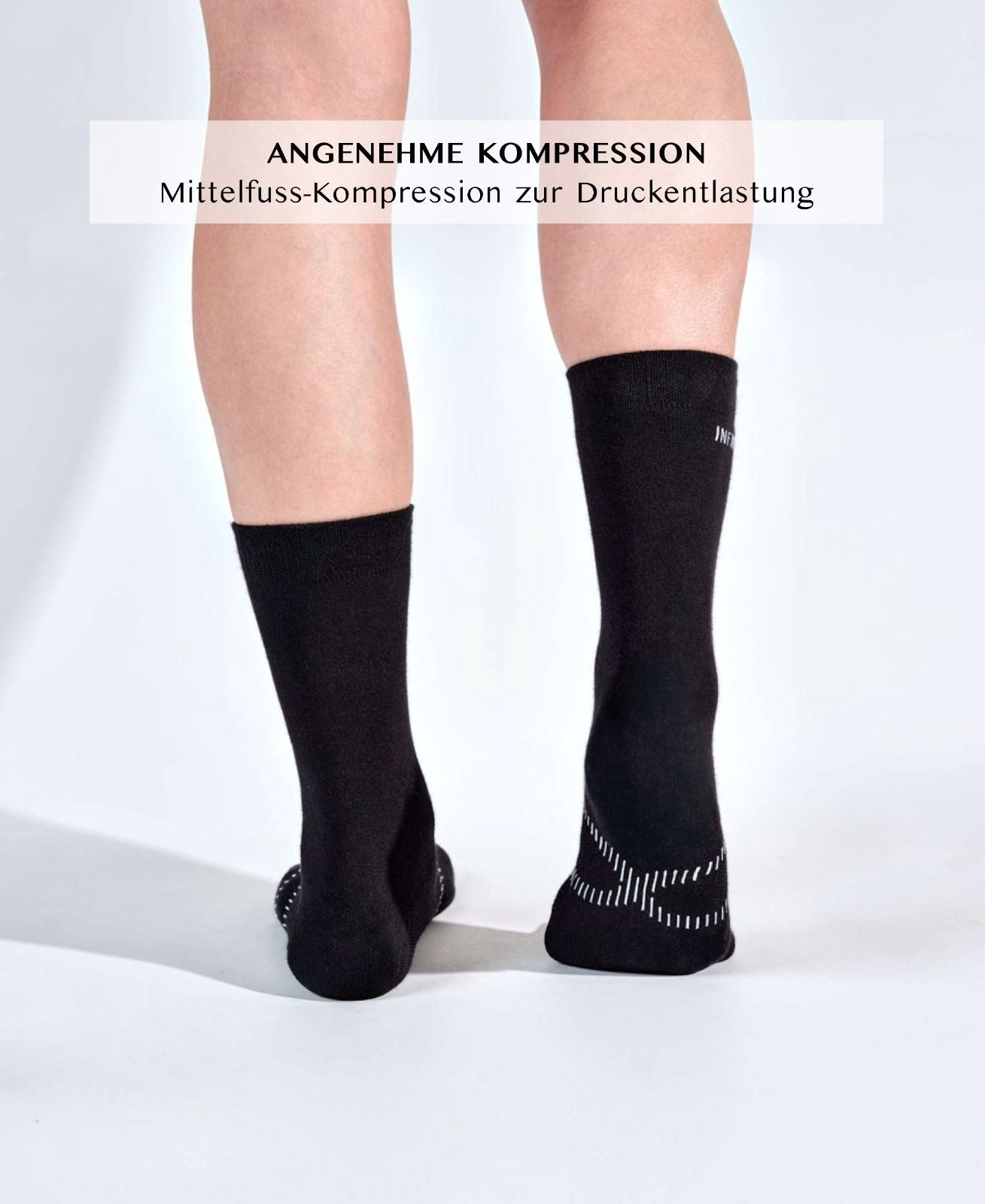 INFINIRI Damen Gesundheitssocken - Schwarz
