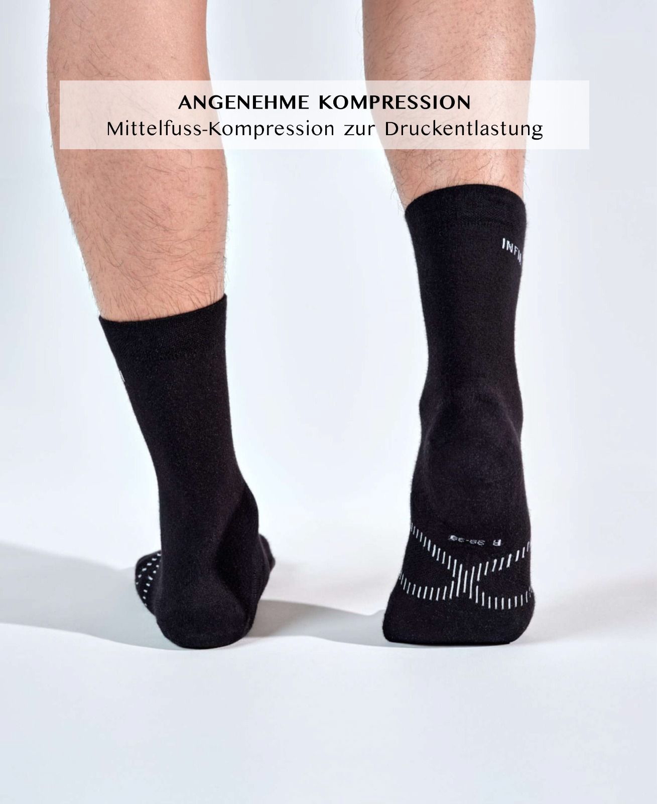 INFINIRI Herren Gesundheitssocken - Schwarz