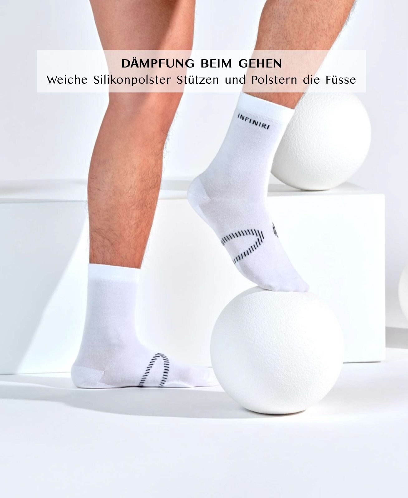 INFINIRI Herren Gesundheitssocken - Weiss