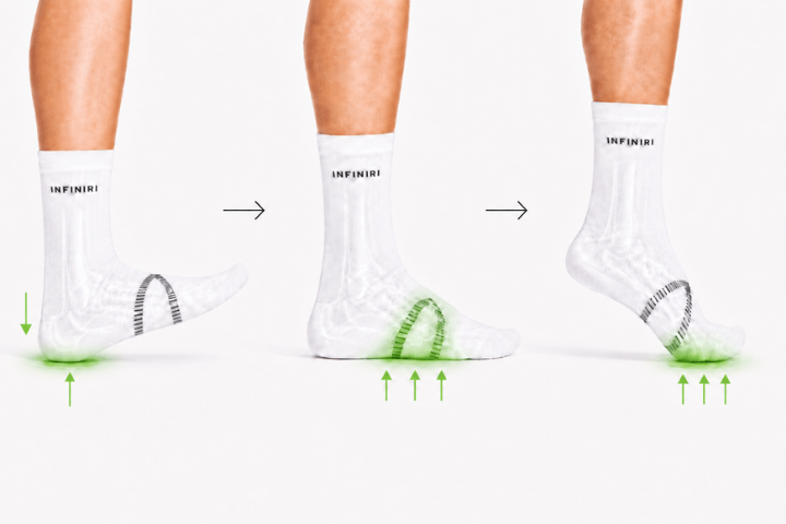 Wie funktionieren INFINIRI Socken beim Gehen